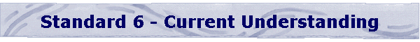 Standard 6 - Current Understanding